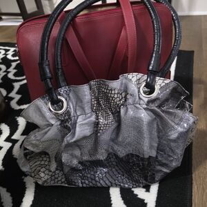 Stylish Gray and Black Women's Bag